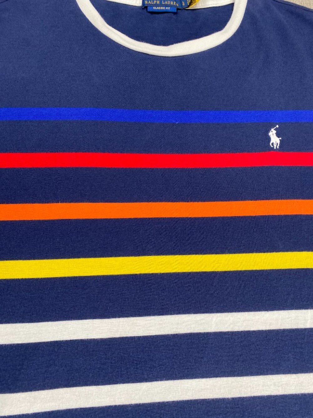 Polo Ralph Lauren Classic Fit Striped Jersey T-Shirt Men Large Multicolor Stripe - Picture 5 of 10